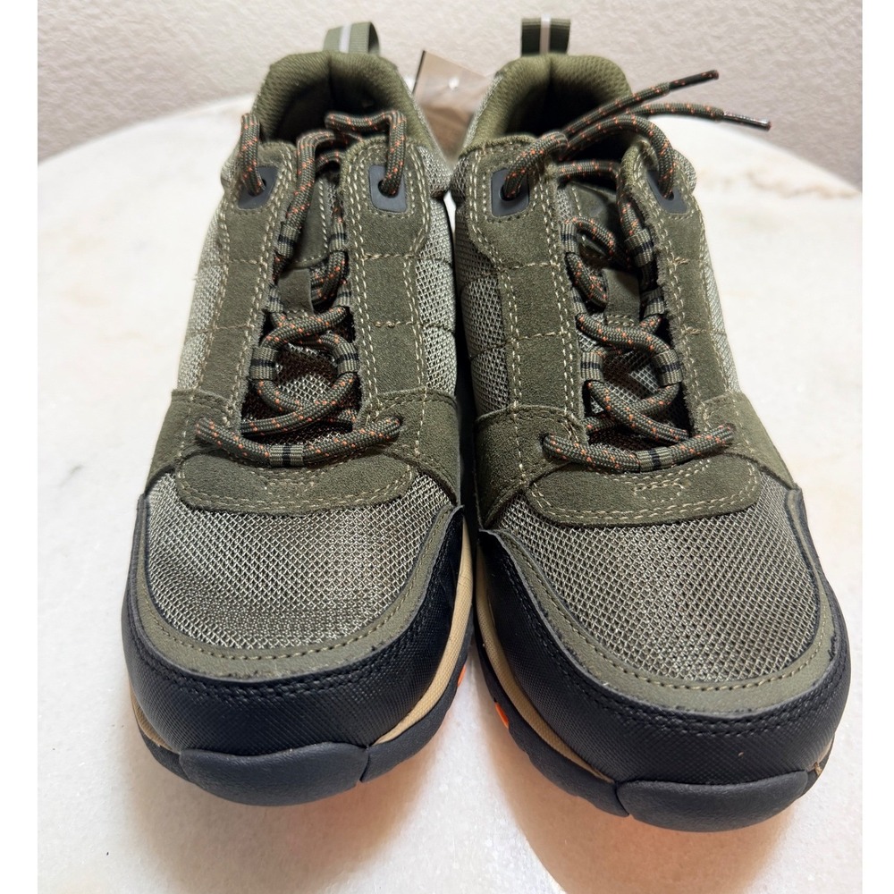Lands End Trekker Hiking Shoes Forest Moss Suede Mesh Water Resistant NEW 8.5